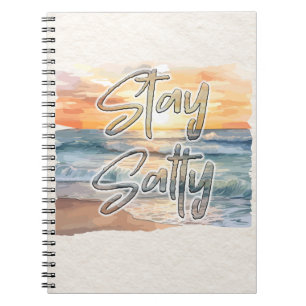 Bleibe Salty Sunset Beach Notebook Notizblock