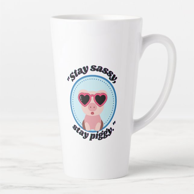 bleibe Schweinekonzept Milchtasse (Rechts)