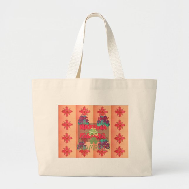 Bleibe segne Happy Saint Patrick's Day Hakuna Mata Jumbo Stoffbeutel (Vorne)