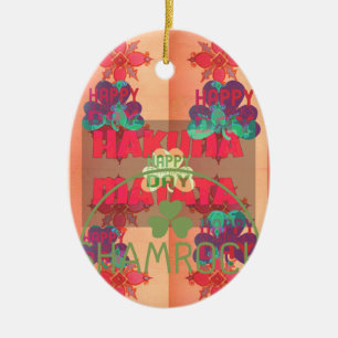 Bleibe segne Happy Saint Patrick's Day Hakuna Mata Keramikornament