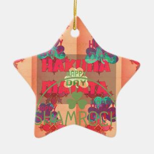 Bleibe segne Happy Saint Patrick's Day Hakuna Mata Keramikornament