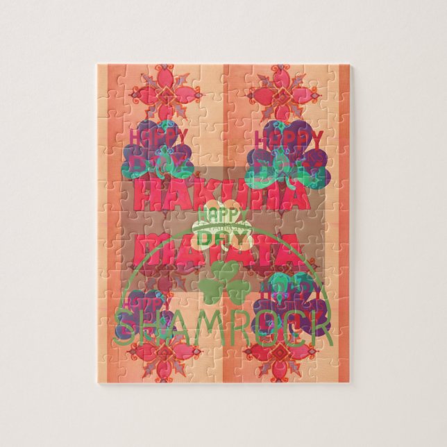 Bleibe segne Happy Saint Patrick's Day Hakuna Mata Puzzle (Vertikal)
