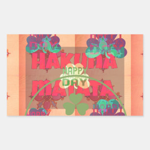 Bleibe segnen Happy St Patrick's Day Hakuna Matata Rechteckiger Aufkleber