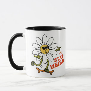 Bleibe seltsame Skateboarding Daisy Tasse