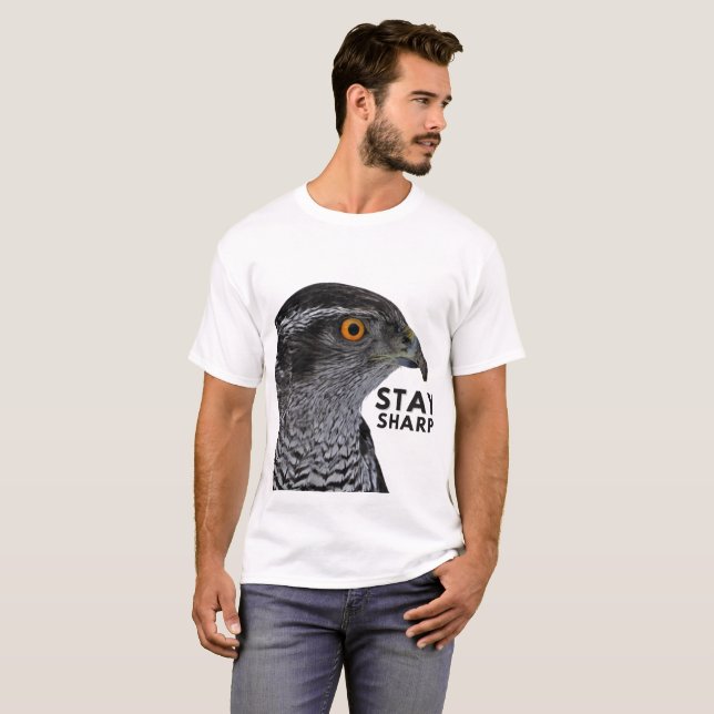Bleibe Sharp Hawk T - Shirt - Fett Bird of Prey Wi (Vorne ganz)