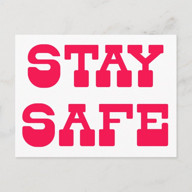 Bleibe sicher! Corona-Virus - Förderung Postkarte (Vorderseite)