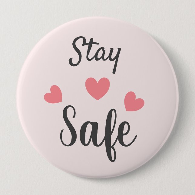 Bleibe Sichere Liebe Herz Button (Vorderseite)