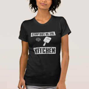 Bleibe Sie aus dem Küche lustigen Pickleball T-Shirt