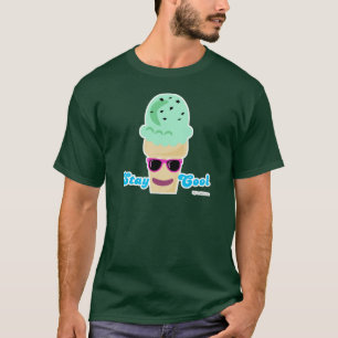 Bleibe Sie coole Eiscreme T-Shirt