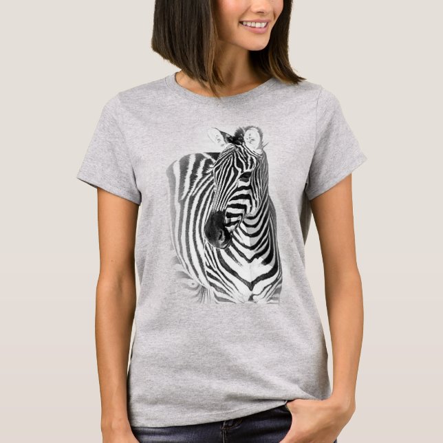 Bleibe Sie den starken Zebra T-Shirt (Vorderseite)