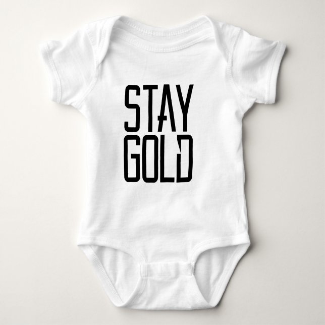 Bleibe Sie Gold Baby Strampler (Vorderseite)