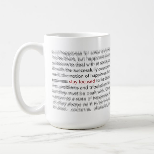 Bleibe Sie - Leben 8D fokussiert Tasse (Links)