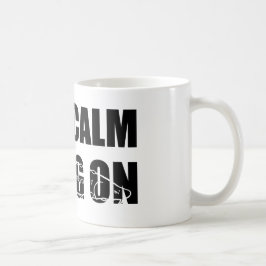 Bleibe Sie Ruhe u. Sturg auf em-weiß Sturg - Tasse