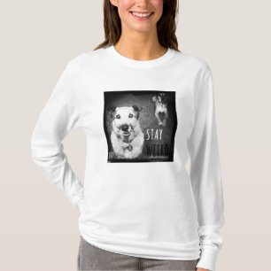 Bleibe Sie sonderbaren langen Hülsen-T - Shirt