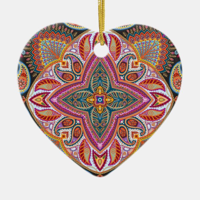 Bleibe Sie wildes Sinti und Romakindboho Keramik Ornament (Vorne)