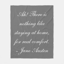 "Bleibe Sie zu Hause" Fleece-Decke Janes Austen