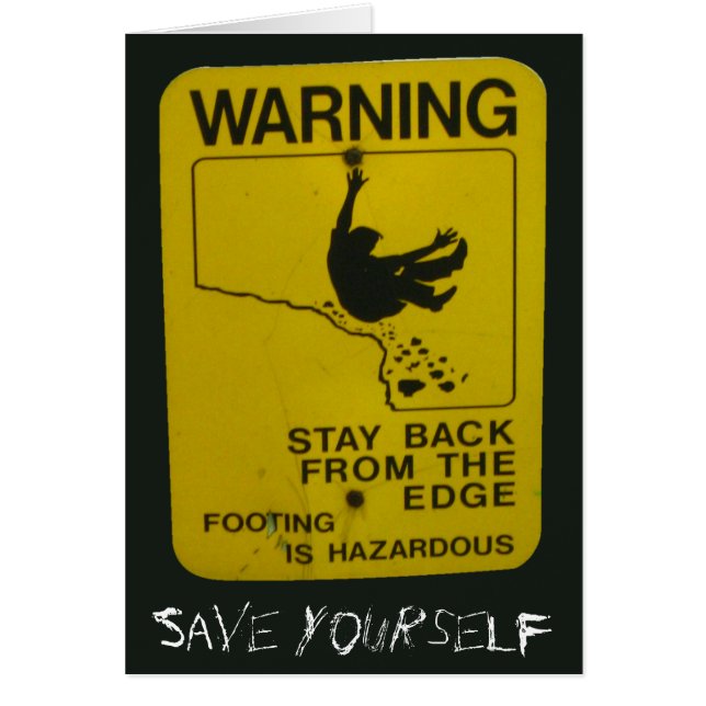 Bleibe Sie zurück vom Rand -- Typfallen (Vorne)