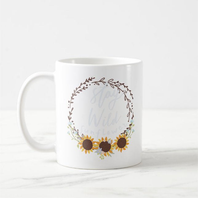 bleibe Sonnenblume Kaffeetasse (Links)