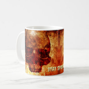 Bleibe Spooky. 3D menschlicher Schädel Kaffeetasse