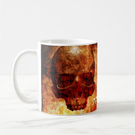 Bleibe Spooky. 3D menschlicher Schädel Kaffeetasse