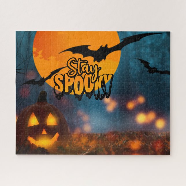 Bleibe Spooky Beängstigend Halloween Night Puzzle (Horizontal)