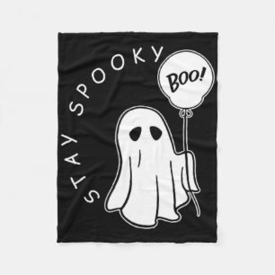 Bleibe Spooky Boo Niedlich Ghost Halloween Spooky Fleecedecke