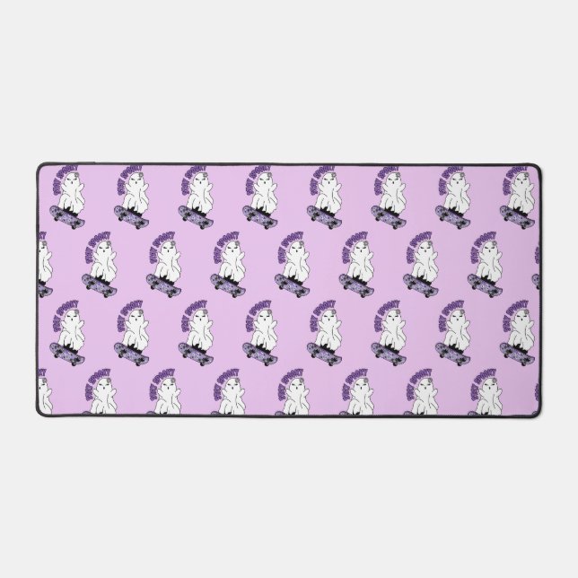 "Bleibe Spooky"-Geist auf einem Skateboard - Cool  Schreibtischunterlage (Vorderseite)