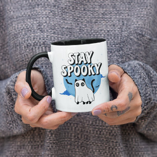 Bleibe Spooky Ghost Cat Tasse