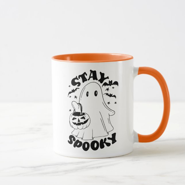 Bleibe Spooky Ghost Tasse (Rechts)