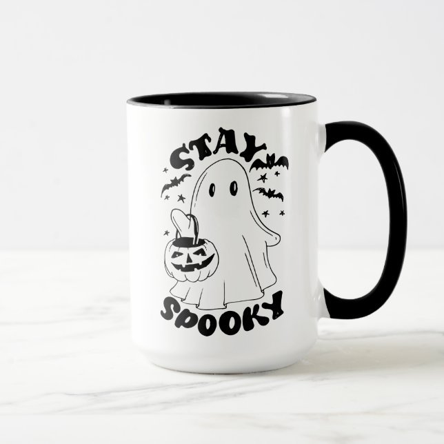 Bleibe Spooky Ghost Tasse (Rechts)