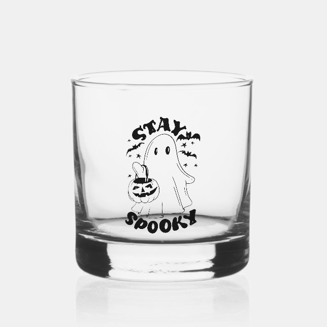 Bleibe Spooky Ghost Whiskyglas (Vorderseite)