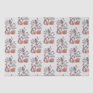 Bleibe Spooky Graveyard Skeleton Graues Halloween Seidenpapier