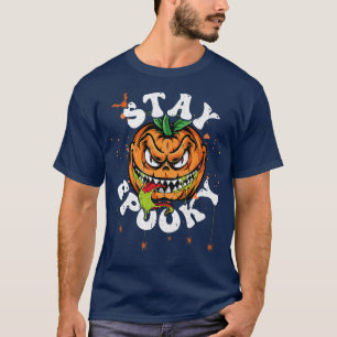 Bleibe Spooky Halloween Beängstigender Horror Mons T-Shirt
