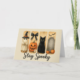 "Bleibe Spooky" Halloween Pinselstrich Schlaganfal Karte