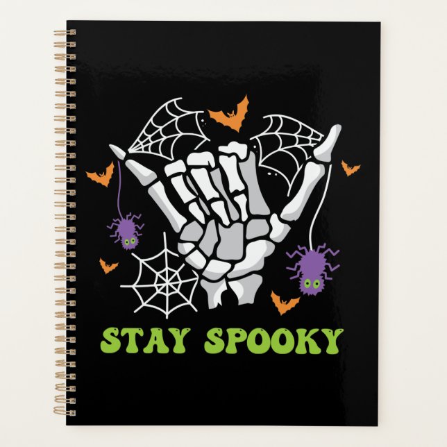 Bleibe Spooky Halloween Skeleton Hand Planer (Vorderseite)