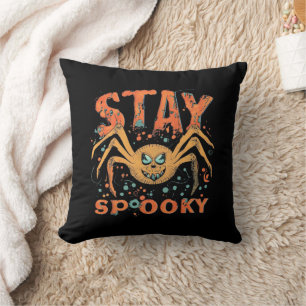 Bleibe Spooky Halloween Spider Kissen