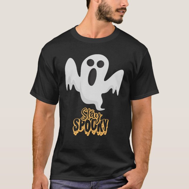 Bleibe Spooky Halloween T-Shirt (Vorderseite)