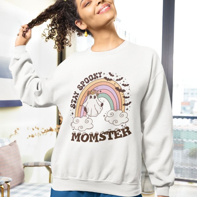 Bleibe Spooky Momster Eyeballs Halloween Sweatshirt (Von Creator hochgeladen)