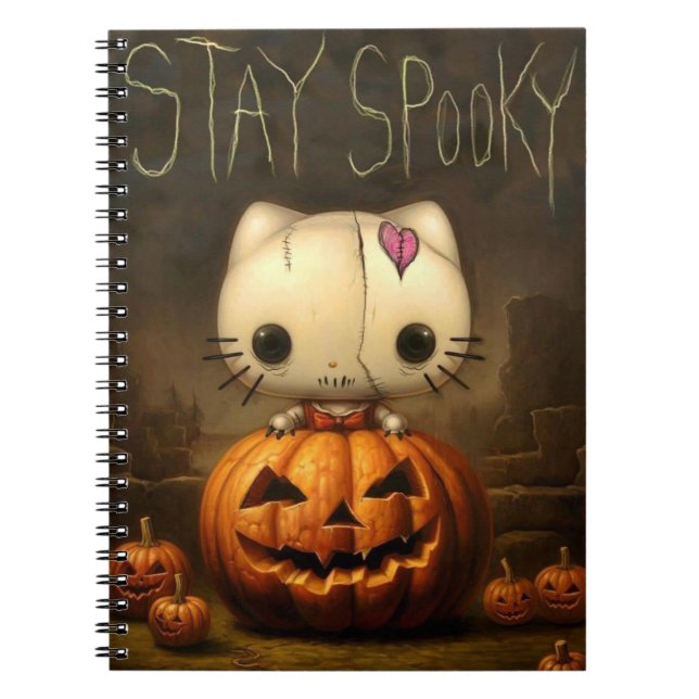 Bleibe Spooky Notizblock (Vorderseite)