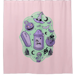 Bleibe Spooky - Pastel Goth Halloween Duschvorhang