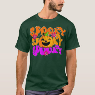Bleibe Spooky Pumpkin Head Funny Halloween Kostüm T-Shirt