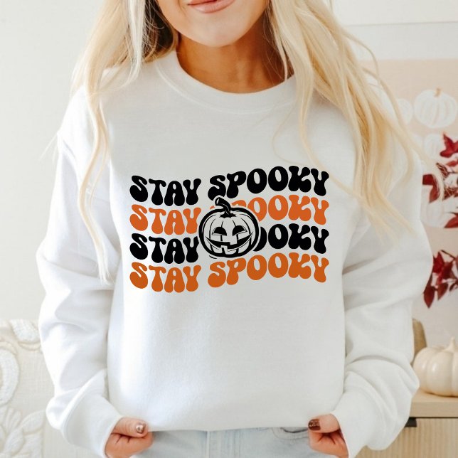Bleibe Spooky Pumpkin Patch Halloween Sweatshirt (Von Creator hochgeladen)