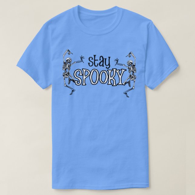 Bleibe Spooky Skeleton Dancing Funny Halloween Cos T-Shirt (Design vorne)