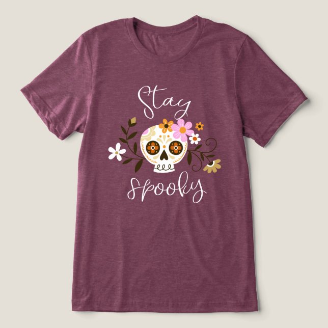 Bleibe Spooky Tri-Blend Shirt (Design Vorderseite)