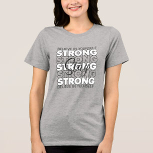 Bleibe stark an dich selbst Tri-Blend shirt