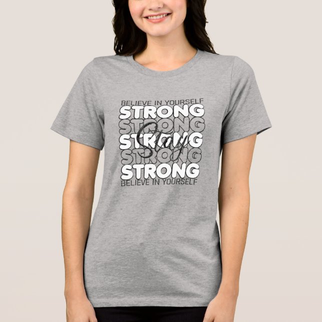 Bleibe stark an dich selbst Tri-Blend shirt (Vorderseite)