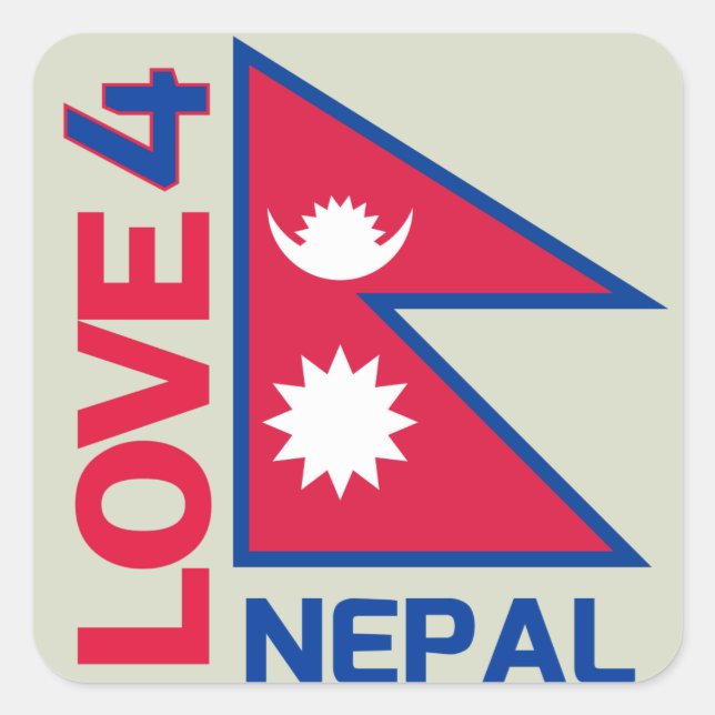 Bleibe Sticker für Nepal (Vorderseite)