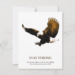 Bleibe Strong Bald Eagle Motivierend Artwork