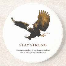 Bleibe Strong Bald Eagle Motivierend Artwork