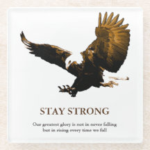 Bleibe Strong Bald Eagle Motivierend Artwork